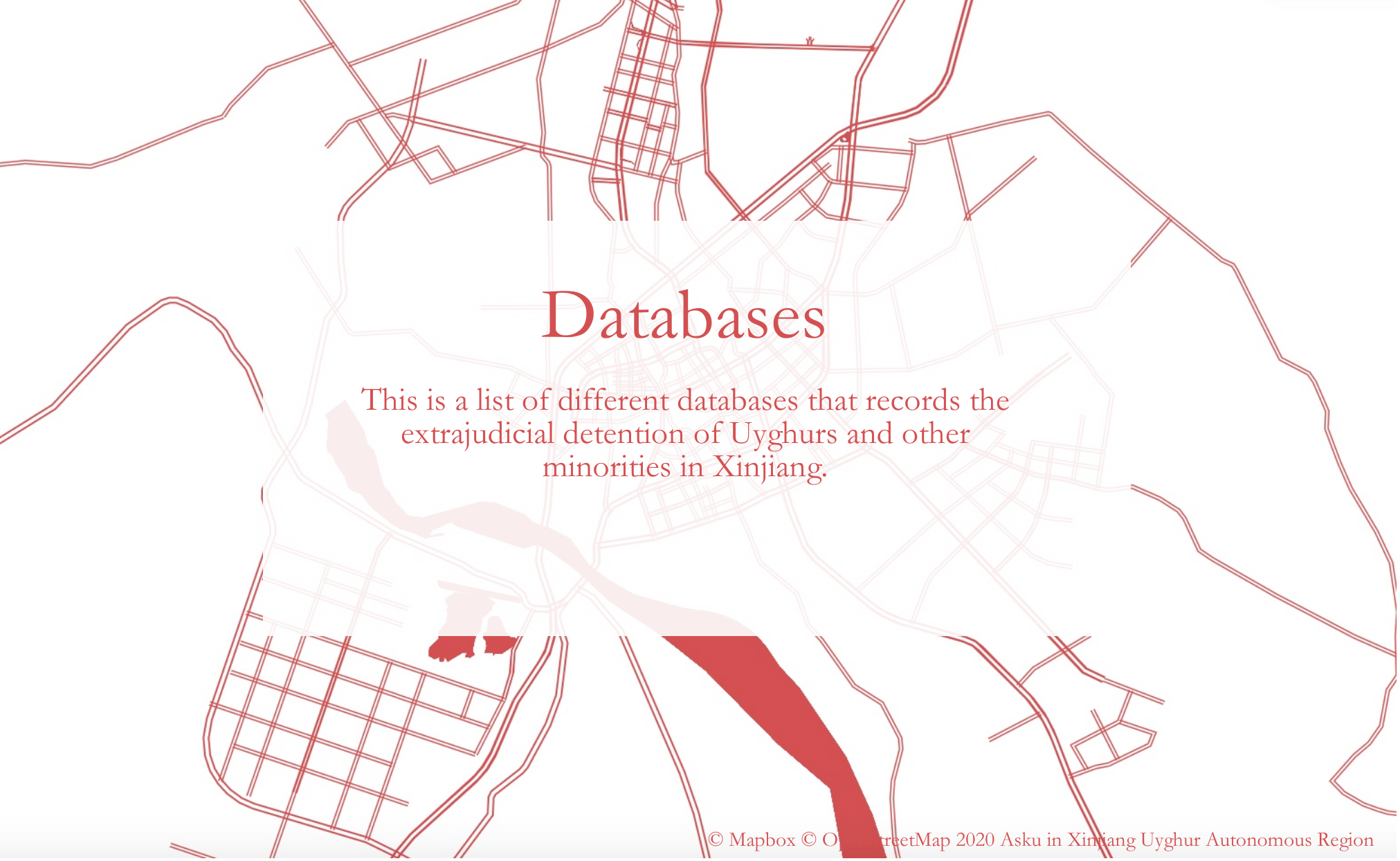 Databases Xinjiang Documentation Project Databases Xinjiang Documentation Project